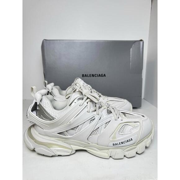 Balenciaga Track Sneakers SZ 44 White Worn 1x w/ Box - Picture 1 of 7
